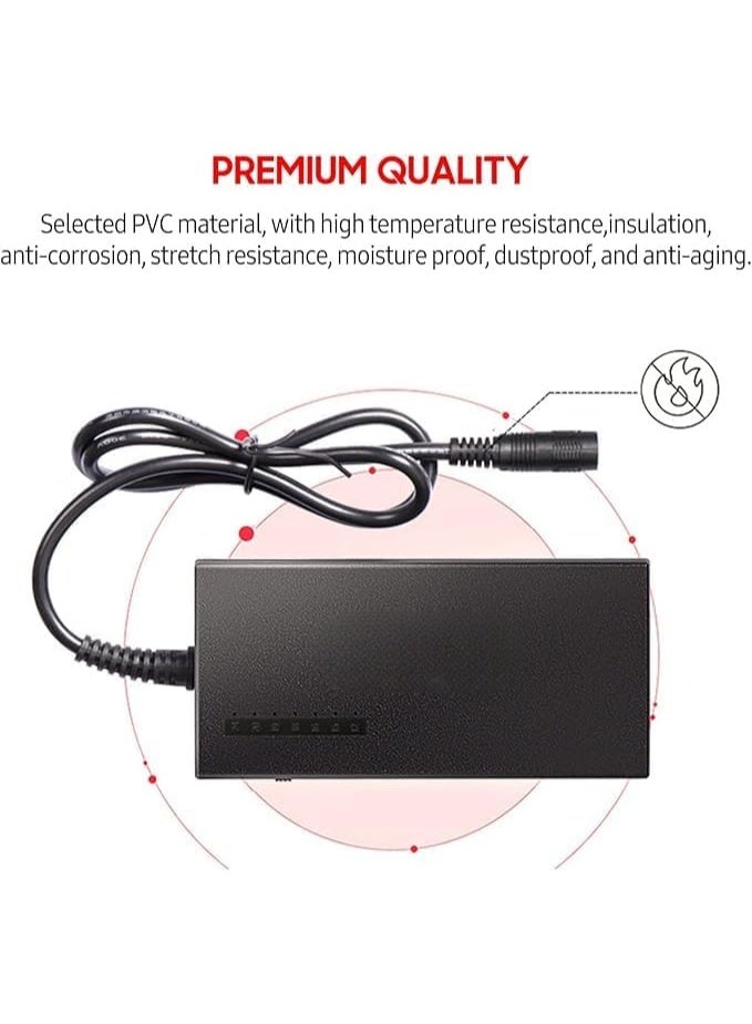 Salab Power Adapter, 96W Universal Laptop Power Charger AC Adapter with 8 DC Jack Plug Converters 12V to 24V Adjustable Portable Charger EU Plug - Image 3